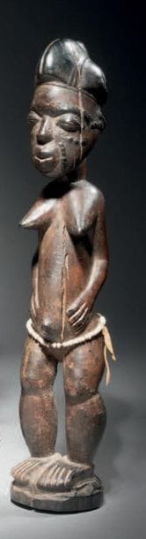 STATUE BAOULE, CÔTE D'IVOIRE
Bois à patine...