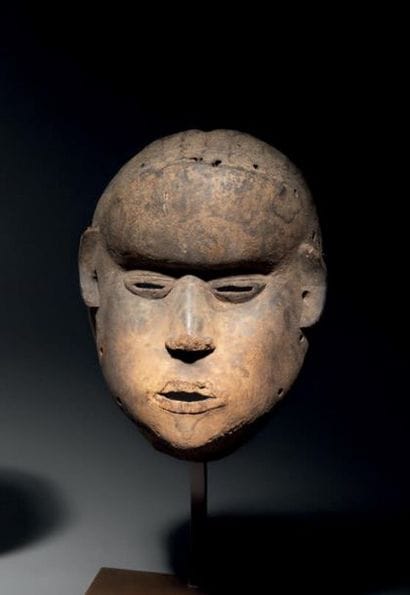 DAN MASK, MANO, IVORY COAST
Wood with brown...