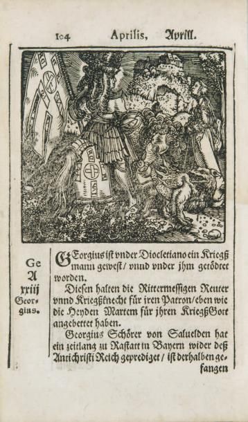 [GOLDTWURM (Caspar)]
Kirchen Calender. Francfort,...