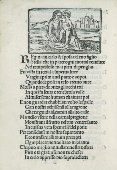 THESAURO SPIRITUALE vulgare in rima e hystoriato....