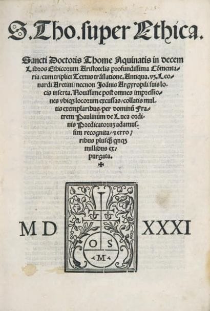 THOMAS D'AQUIN (Saint)
In libros de generatione...