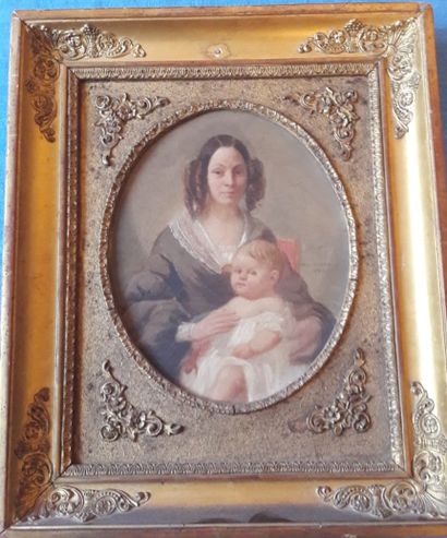 Jean BREMO
Mother and child
Oil on cardboard
Signed...