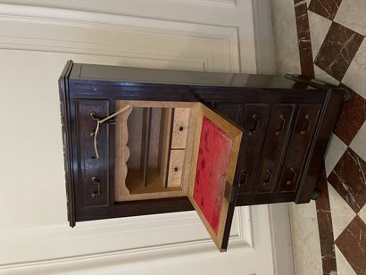 Secretary with flap simulating a mahogany...