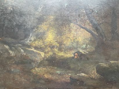 ECOLE DE BARBIZON

Animated undergrowth
Oil...