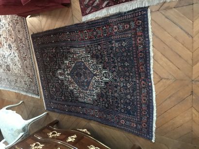 Tapis Senneh Kurde, (chaîne et trame en coton,...