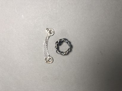 Lot including a 925°/°° silver bracelet with...