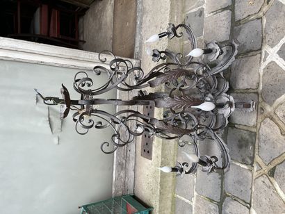 Lustre en fer forgé à huit bras de lumière
H....