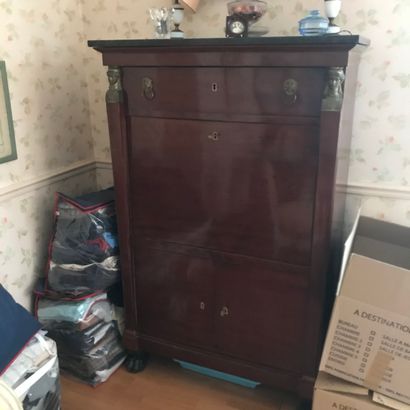 Secretary in mahogany and veneer, first half...