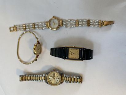 lot of ladies metal watches, quartz movement,...