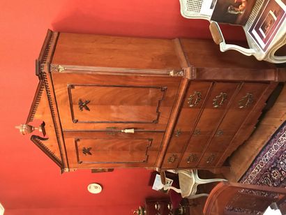 Mahogany two body furniture, English work...