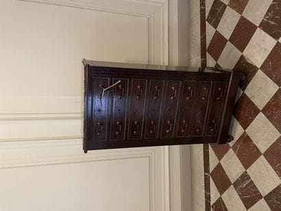Secretary with flap simulating a mahogany...