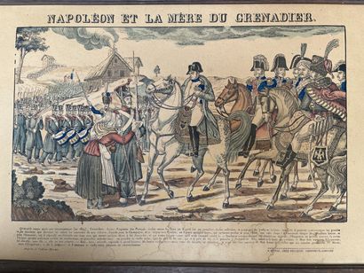 
Trois images d'Epinal encadrées, en l'é...