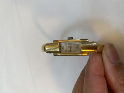 Strap Ladies' watch with 750°/°° gold opening...