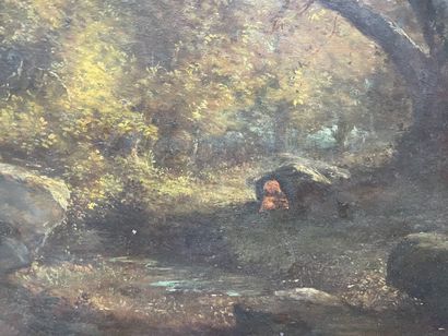 ECOLE DE BARBIZON

Animated undergrowth
Oil...