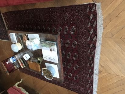 Turkmen carpet, (warp, weft and wool pile)...