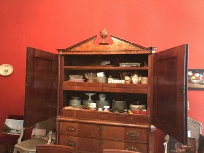 Mahogany two body furniture, English work...