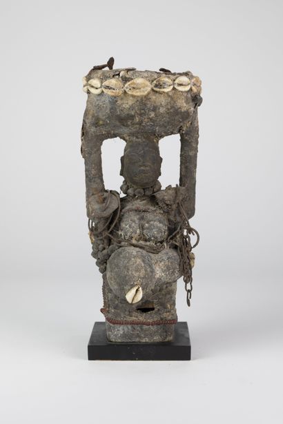 Fétiche Fon, coupe caryatide, Bénin
Bois,...