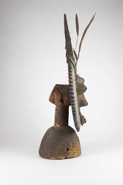 Figure anciennement Janus, Yoruba, Nigeria
Bois...