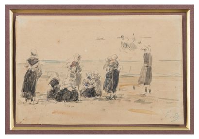 Eugène BOUDIN (1824-1898)

Sur la plage :...