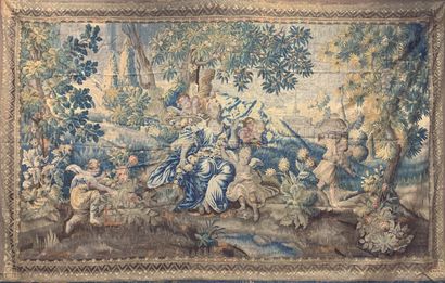 TAPISSERIE D'AUBUSSON représentant Le Printemps,

la...