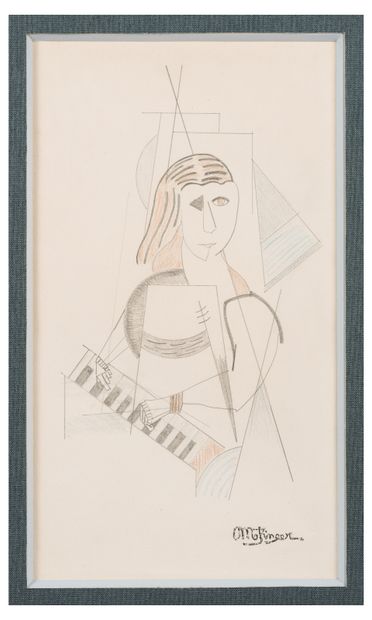 Jean METZINGER (1883-1956)

Femme au piano.

Dessin...