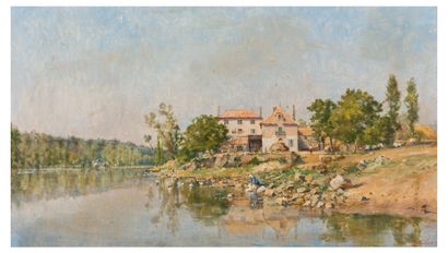 Mario CARL-ROSA (1855-1913)



Les lavandières.

Huile...