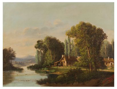 Henri MOREAU



Chaumière en bord de rivière,...