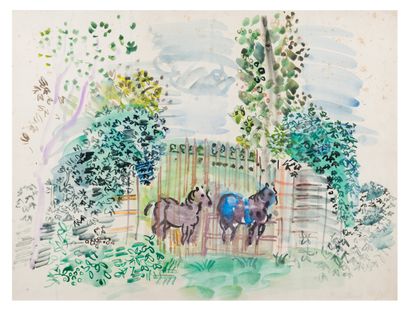 Jean DUFY (1888-1964)

Chevaux devant une...