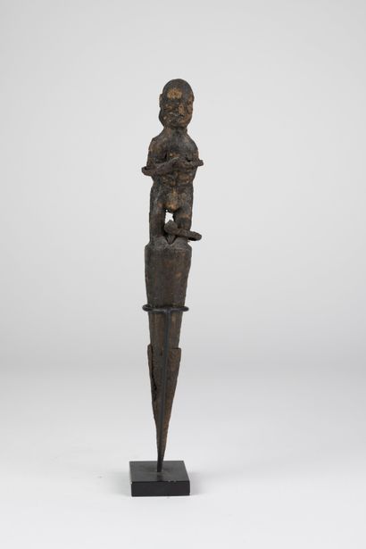 Fétiche Fon, deux figures dos à dos, Bénin
Bois,...