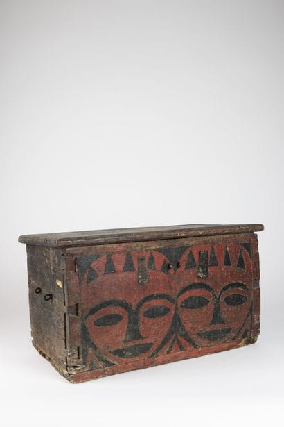 Coffret à décor de deux visages, Paiwan,...