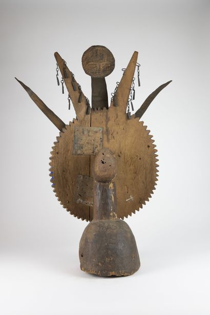 Figure anciennement Janus, Yoruba, Nigeria
Bois...