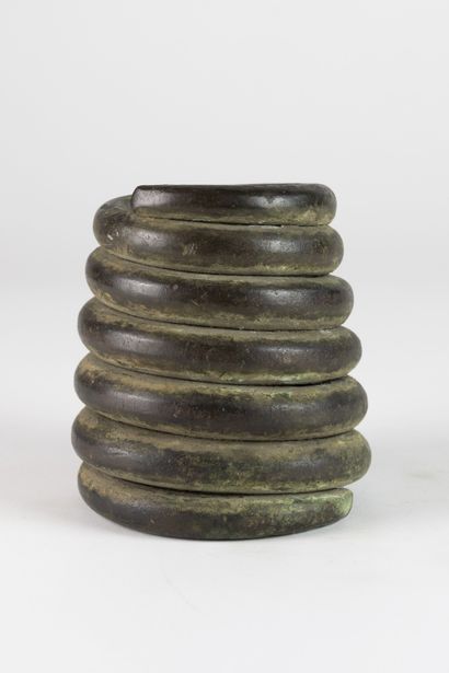 Bracelet, Afrique de l'Ouest 
Bronze
H. 13...