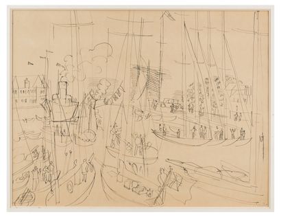 Jean DUFY (1888-1964)

Voiliers à Deauville,...
