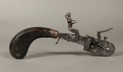 Iron powder tester with blackened wooden...