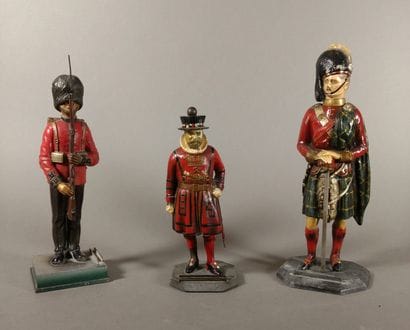 Set of three polychrome regula friction petrol...