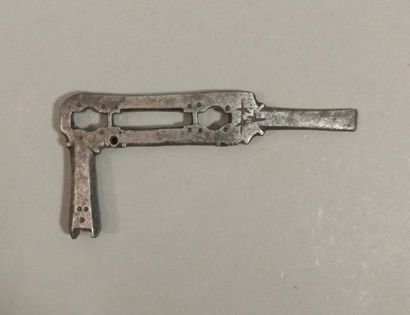 Rare harquebusier key and flint lighter with...
