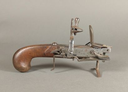 Table flintlock pistol lighter with metal...
