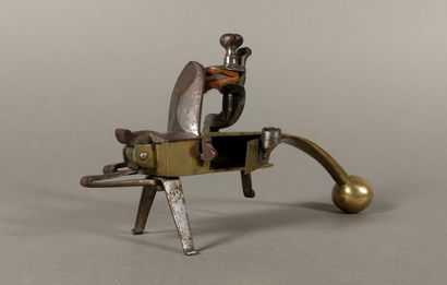 Table flintlock pistol lighter with brass...
