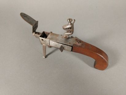 Table flintlock pistol lighter with metal...