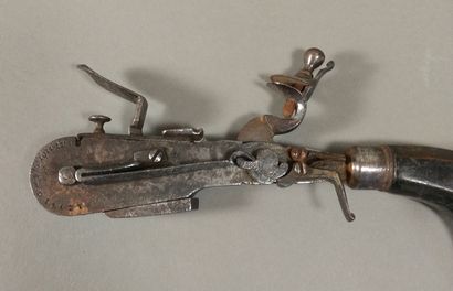 Iron powder tester with blackened wooden...