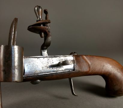 Table flintlock pistol lighter with metal...
