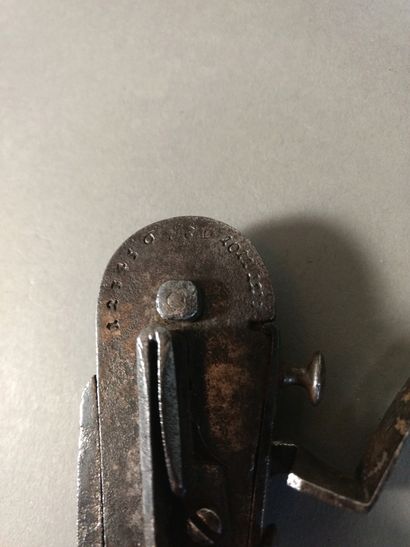 Iron powder tester with blackened wooden...