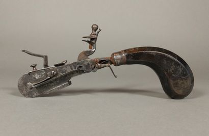 Iron powder tester with blackened wooden...