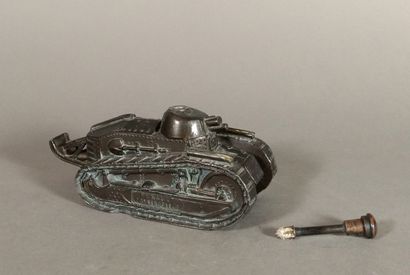 Rare gasoline lighter of table with friction...