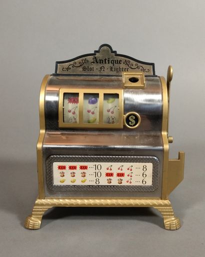 Gas lighter slot machine, the latter ope...