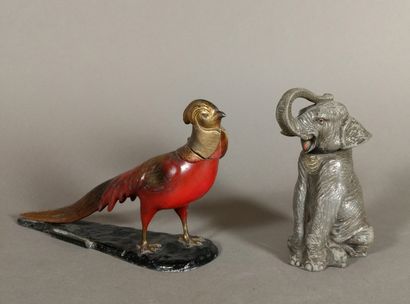 Set of two polychrome regula table lighters...