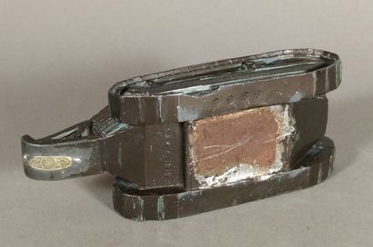 Rare gasoline lighter of table with friction...