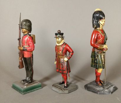 Set of three polychrome regula friction petrol...