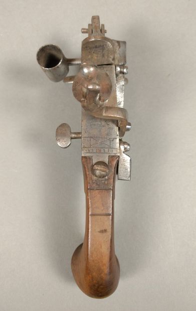 Table flintlock pistol lighter with metal...