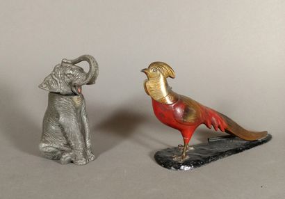 Set of two polychrome regula table lighters...